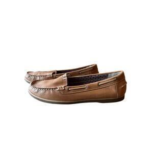 Naturalizer Boat Shoe Women's Size 11 Brown Leather Comfrot Slip On Hanover